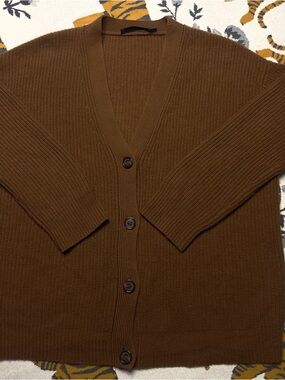 Jenni Kayne Cashmere Cocoon Cardigan in Warm Chesnut